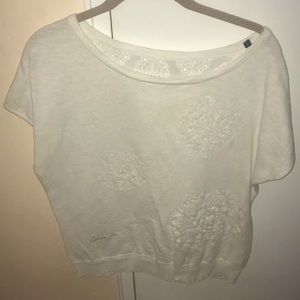 White short sleeve Desigual shirt (L)